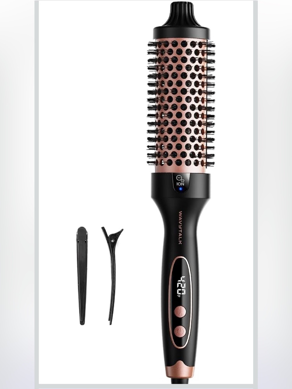Wavytalk Black & Rose Gold Blowout Boost Brush with Ionic Technology